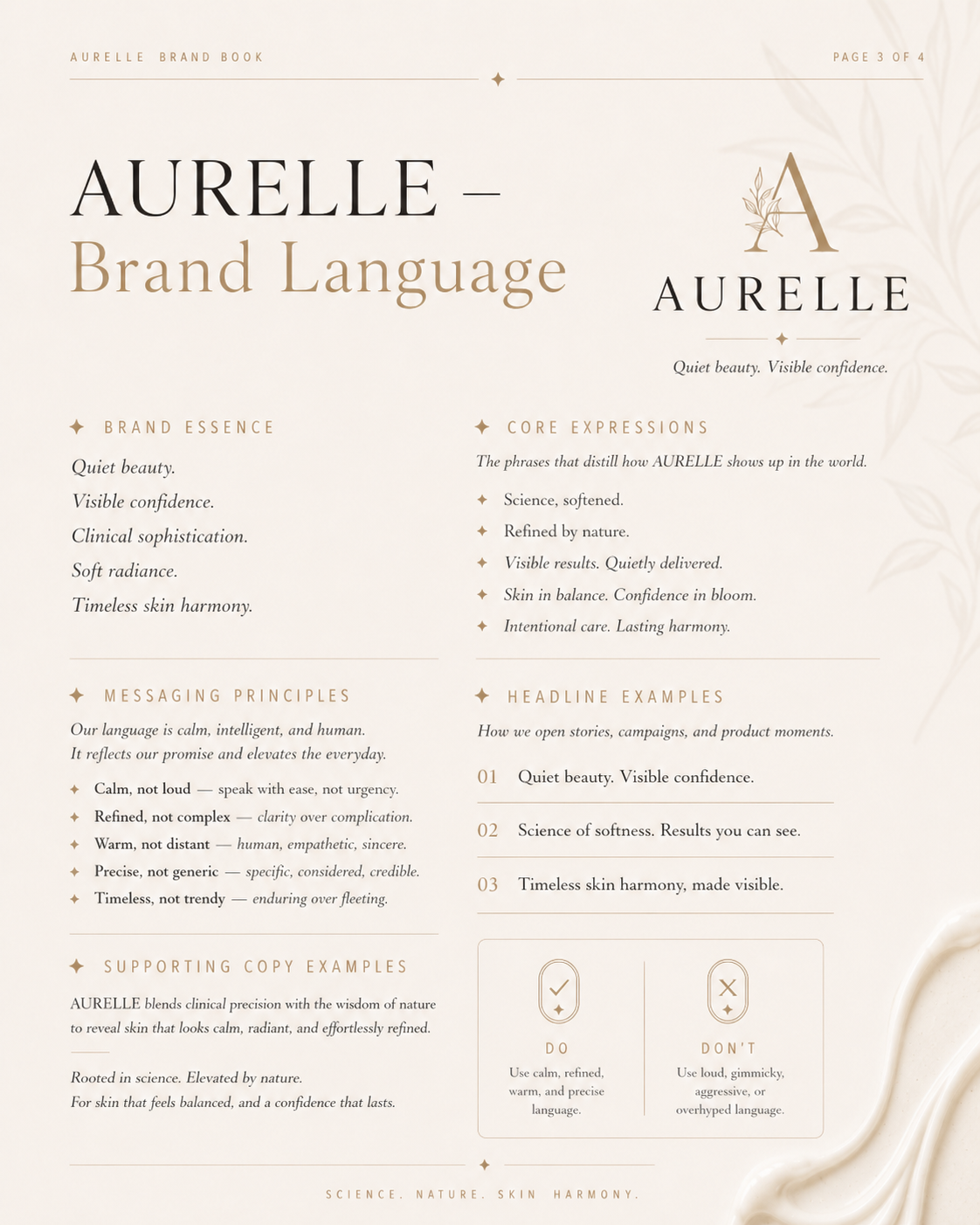Brand Language page
