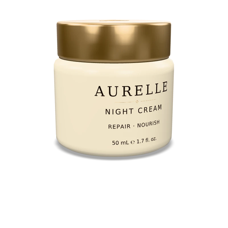 AURELLE Night Cream — צנצנת קרם לילה, בתלת-ממד
