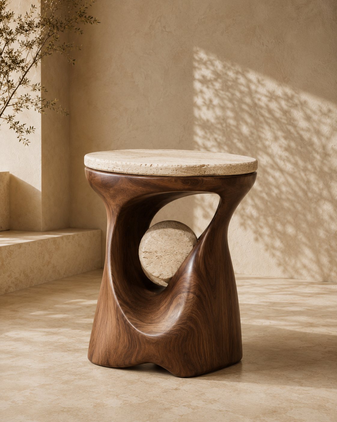 Sculptural side table