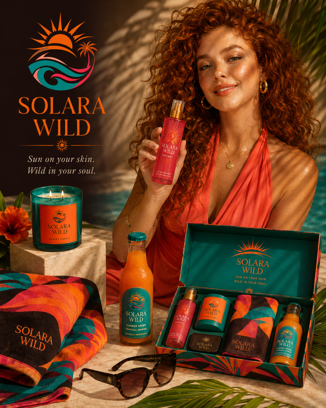 SOLARA WILD cover — model with the resort collection