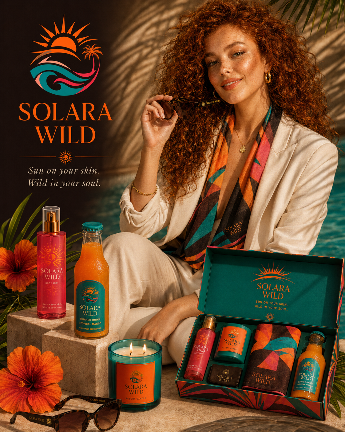 The resort — model with the collection