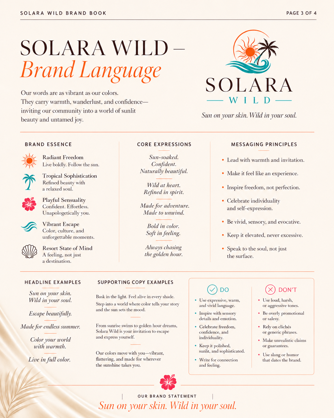 Brand Language page