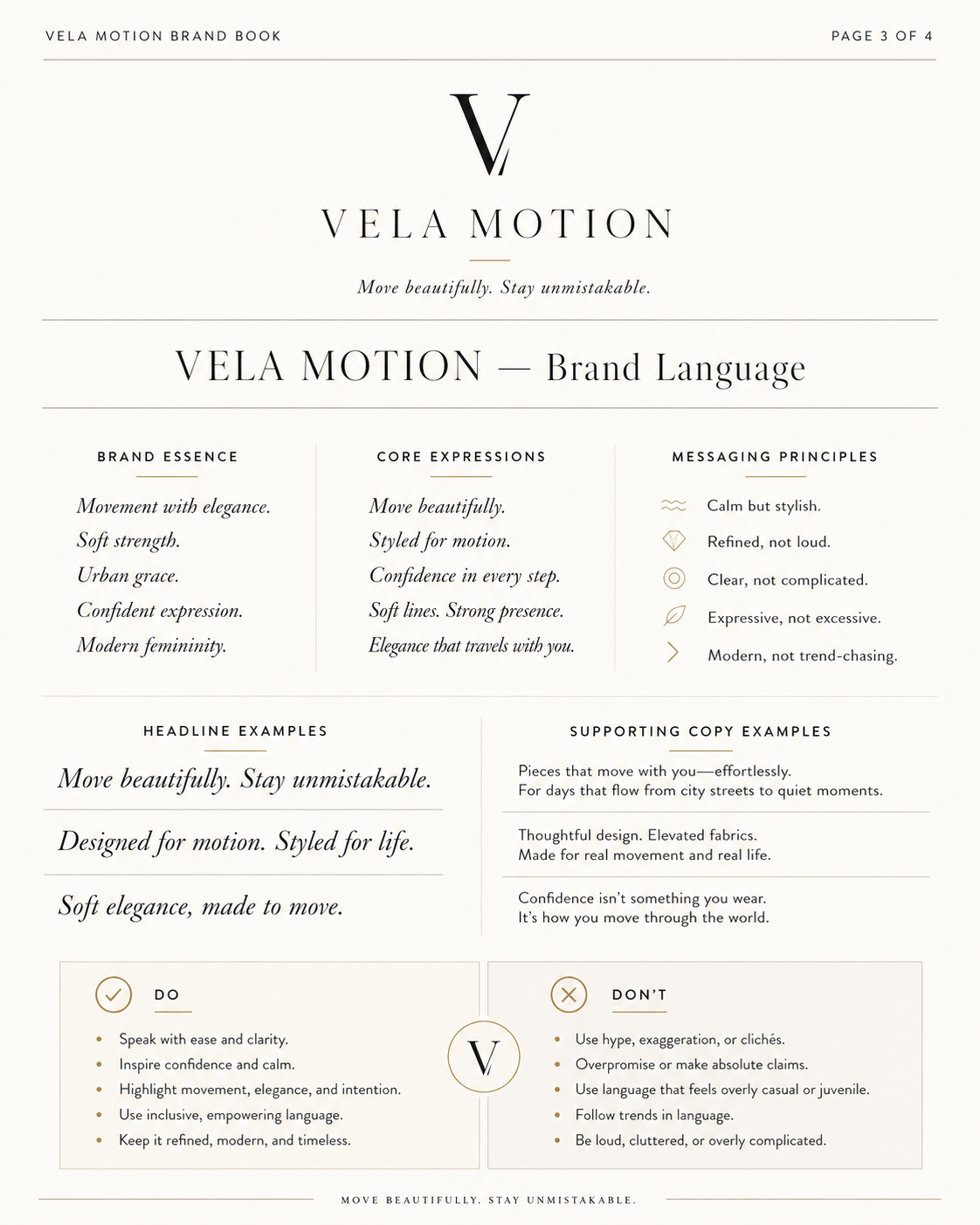 Brand Language page