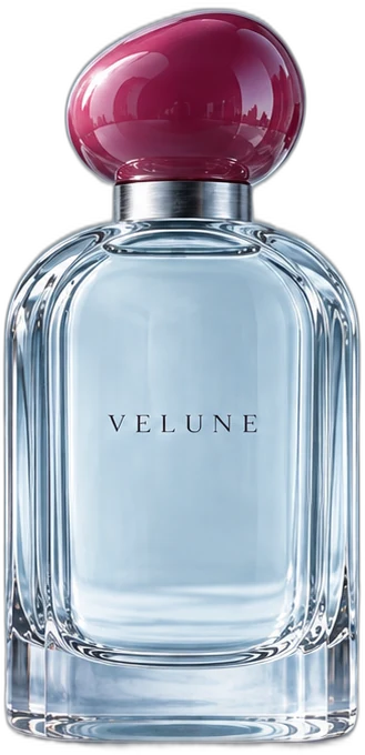 בקבוק VELUNE AUBE שקוף עם מכסה בורדו